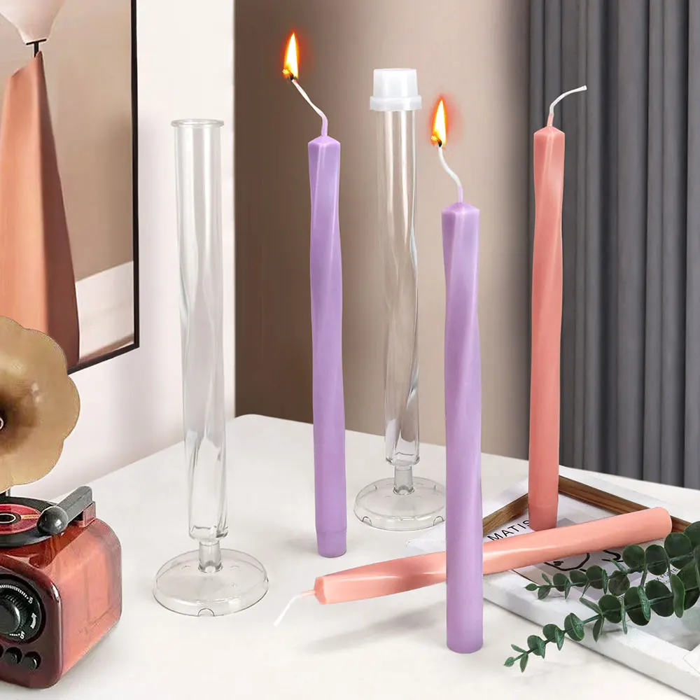 Soap Making For Beginners - Spiral Square Column Plastic Candle Mold