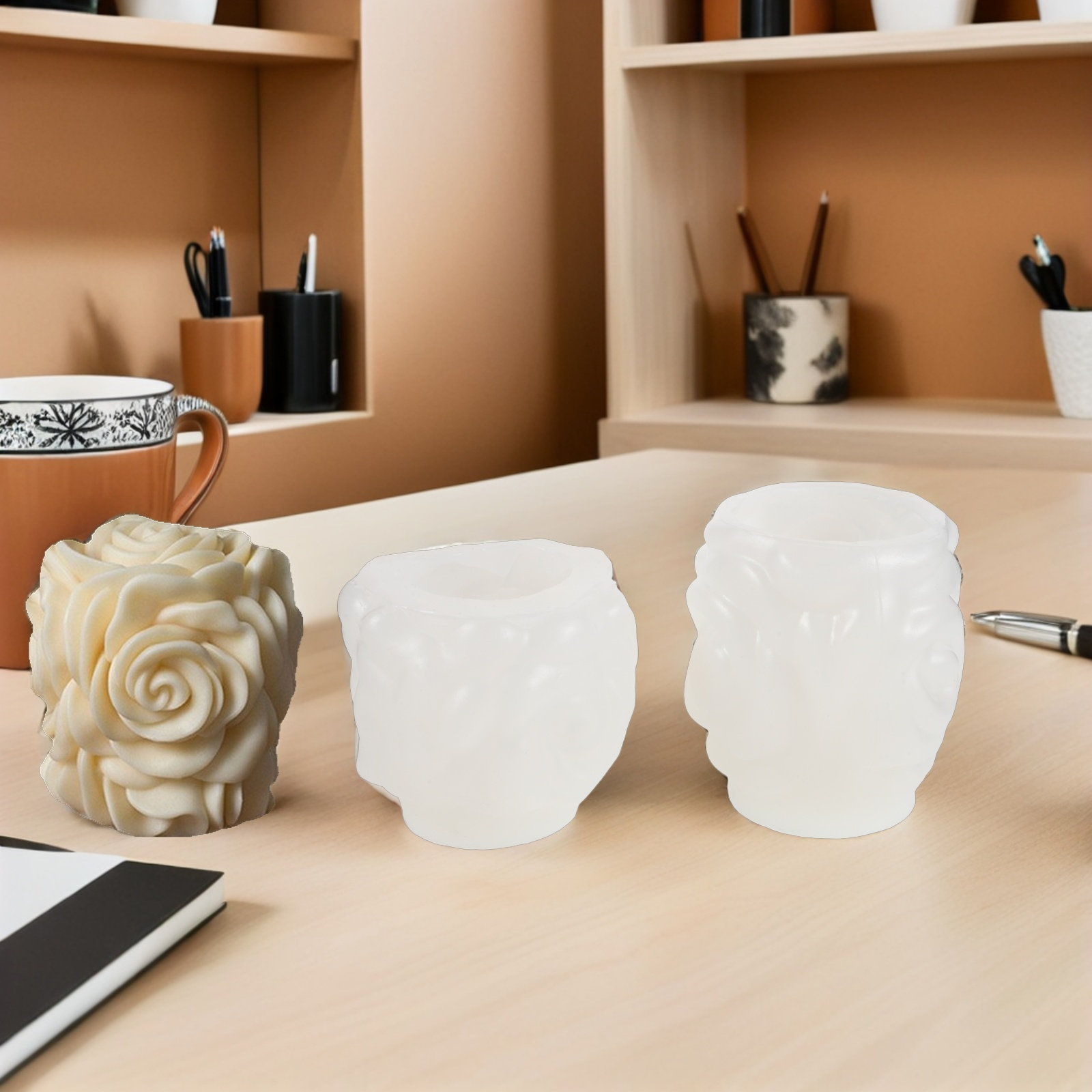 Soap Making Homemade - 2Pcs Molds Rose Silicone Soap Mold