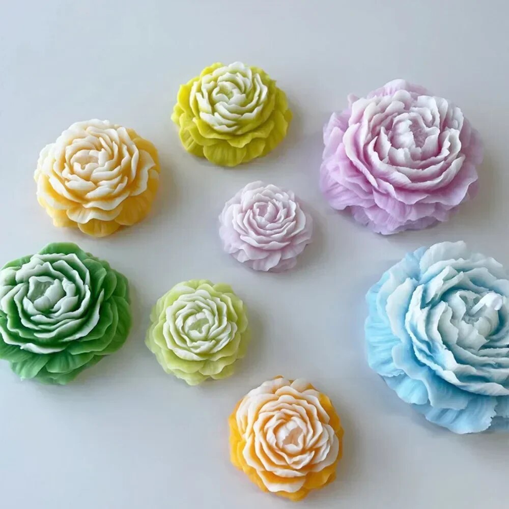 Soap Making For Beginners - 3D Peony Candle Silicone Mold DIY