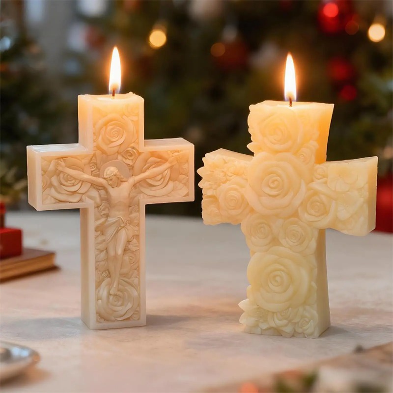 Flower Cross Jesus Silicone Ca - Soap Making For Beginners 评论和价格