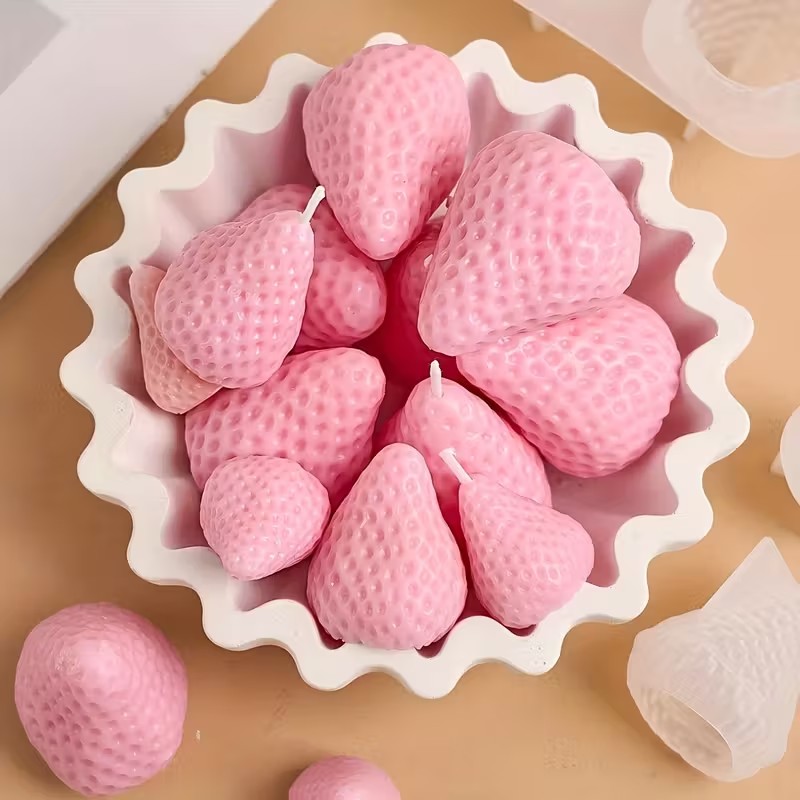 Strawberry Silicone Candle Mol - Soap Making Instructions 评论和价格