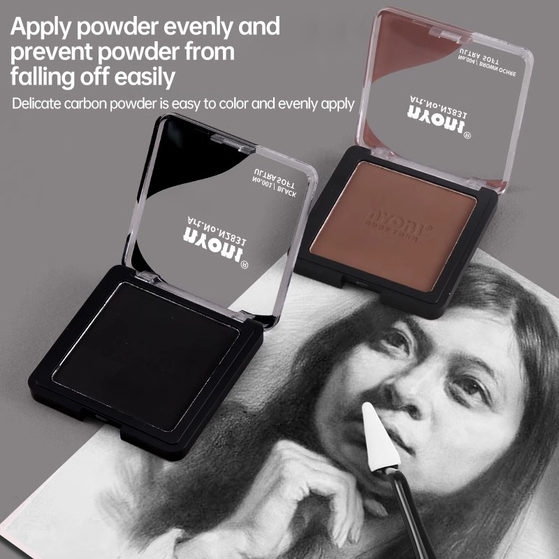 NYONI 6Colors DRY WET Sketch T - Activated Charcoal Powder 评论和价格