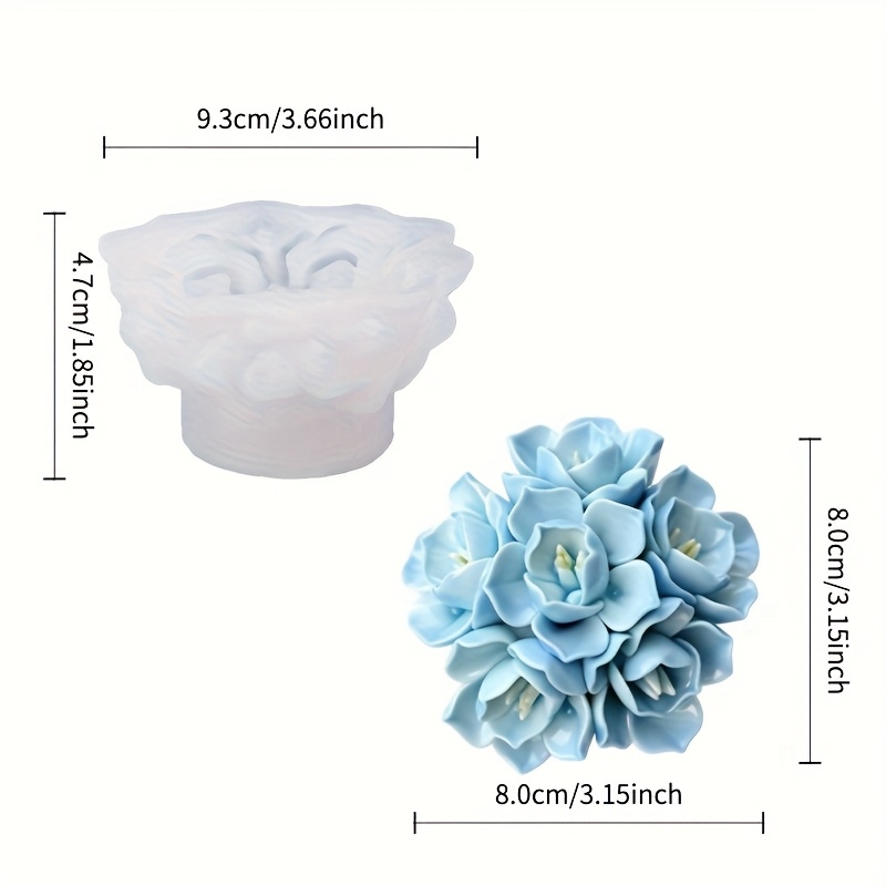 1 Hydrangea Candle Silicone Mo - Soap Making Instructions 评论和价格