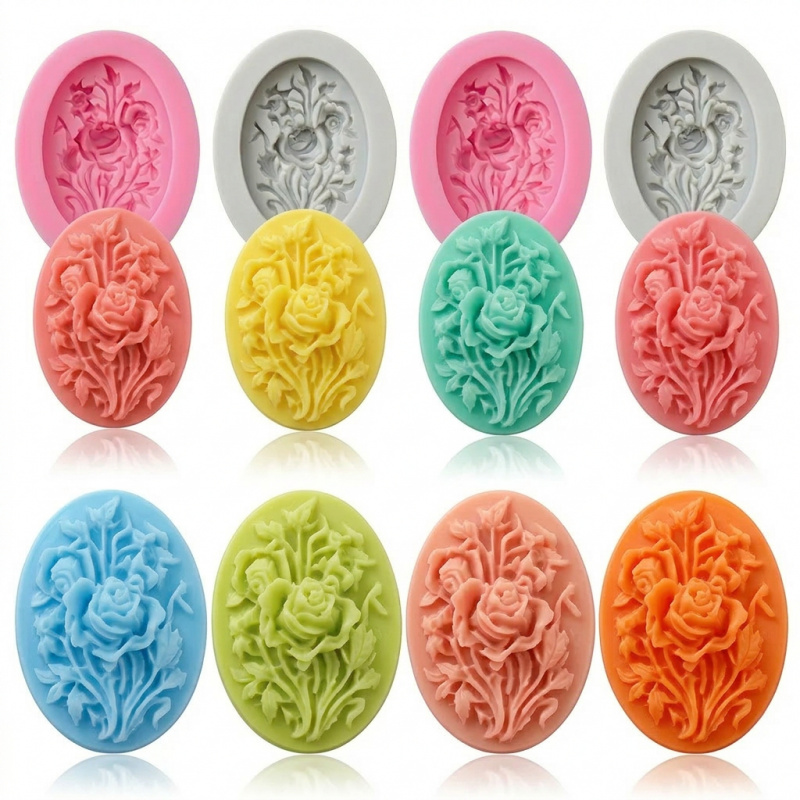 4 Silicone mold with flower sh - Soap Making Instructions 评论和价格