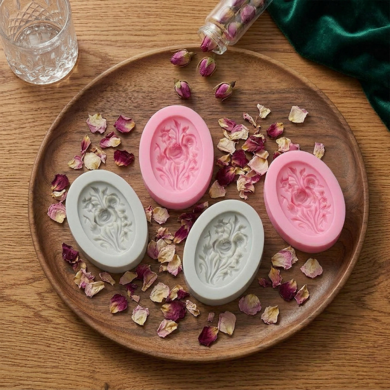 4 Silicone mold with flower sh - Soap Making Instructions 评论和价格