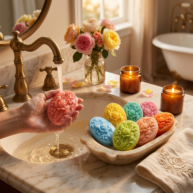 4 Silicone mold with flower sh - Soap Making Instructions 评论和价格