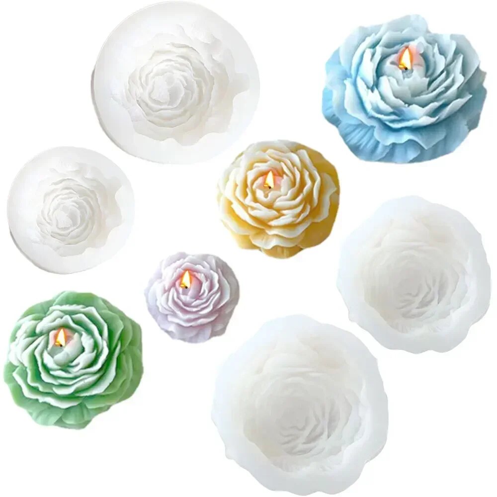 3D Peony Candle Silicone Mold  - Soap Making For Beginners 评论和价格