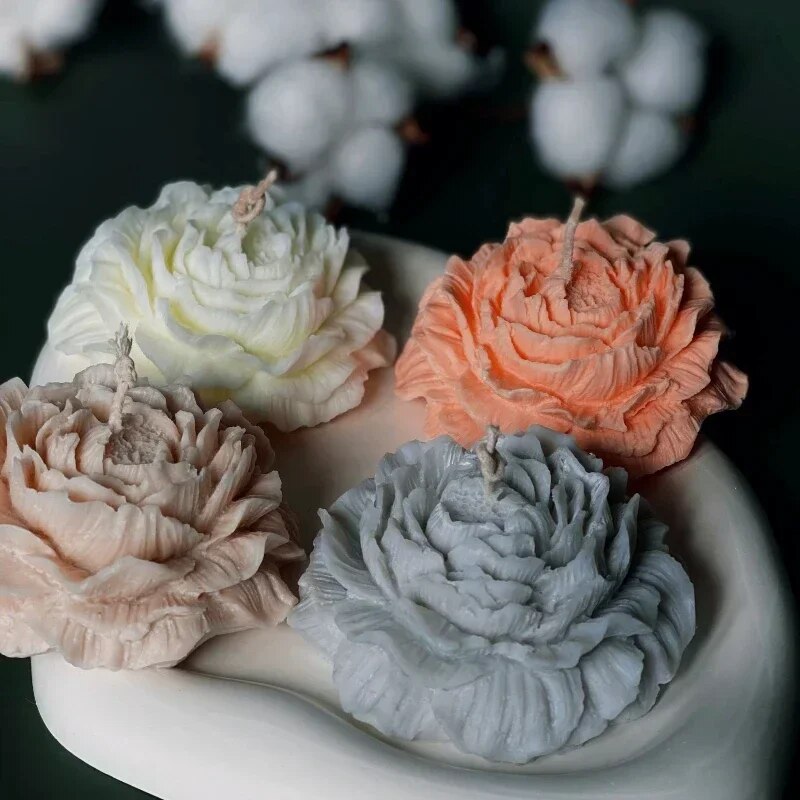 3D Peony Candle Silicone Mold  - Soap Making For Beginners 评论和价格