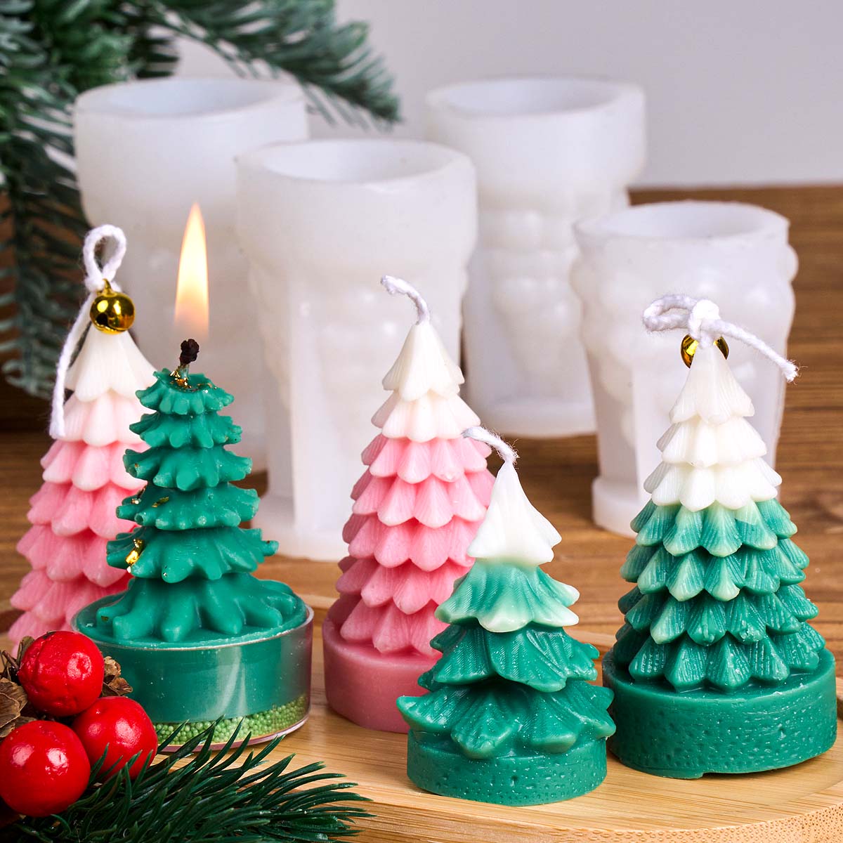 3D Christmas Tree Silicone Can - Soap Making Art 评论和价格